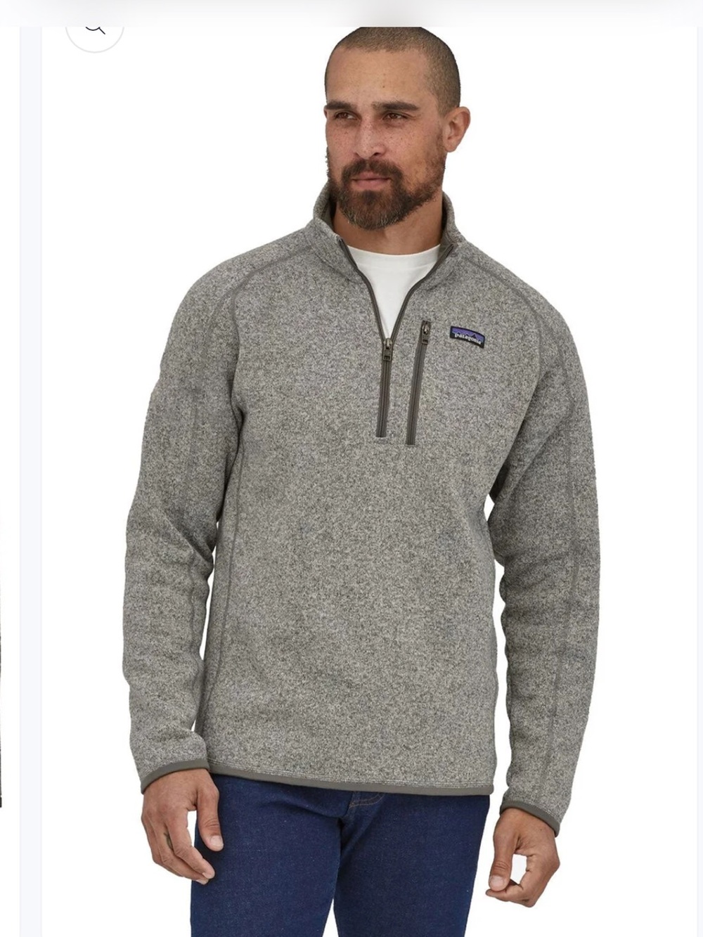 Patagonia 1/4 Zip Pullover sweatshirt in Gray Heather mock neck unisex size lg